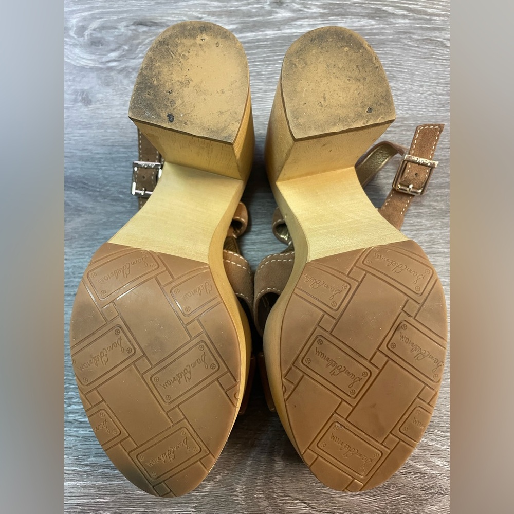 Sam Edelman Brown Suede Platform Sandal Heels - Picture 12 of 13